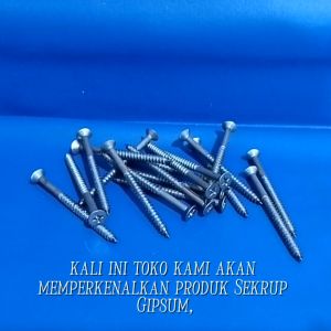 (1 Kotak) Sekrup Gipsum ZOLO  Skrup Gypsum Hitam