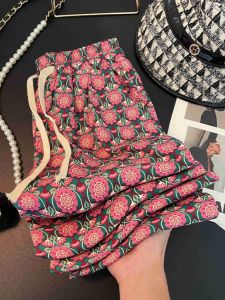 PAIBOLI | High Waist Wide Leg Pants Womens Summer Thin Loose Nine Points Beach Casual Trousers Large Size Tube Pants Female Model