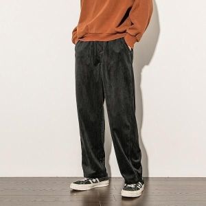 Celana Corduroy pria Oversize Celana Panjang Oversize Celana gombrong Celana Korduroy laki laki