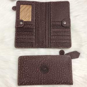 Ví da voi thật màu nâu kích thước 20cm-10.8cm-2cm