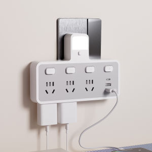 สายไฟ USB ช่องชาร์จแบบแยกควบคุม Pure Copper Cube Socket Converter สายไฟแบบไร้สาย สายไฟแบบมีสาย สายไฟแบบมีสาย USB