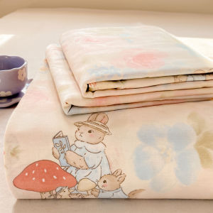 NAIYOUCHENG | Cotton Floral Anti-slip Full Enclosure Bed Sheet Set