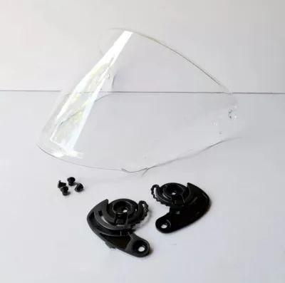 Kaca Visor Helm NHK R6 Flat Datar Iridium Silver