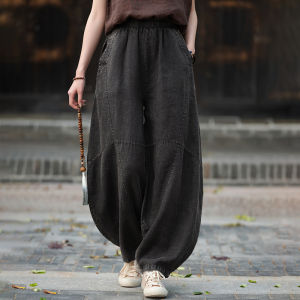 Retro Breathable Loose Wide Leg Linen Pants