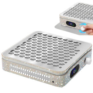 เครื่องดูดฝุ่นเล็บ DianaBeauty 4000 รอบต่อนาที แบบชาร์จไฟได้ พร้อมแบตเตอรี่ 2800mAh และดีไซน์ประดับเพชร สำหรับงานทำเล็บ