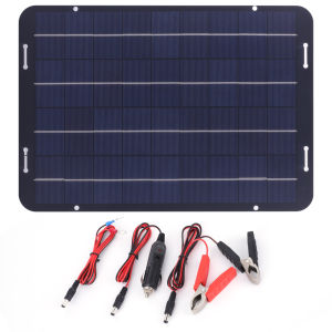 12W Solar Panel Kit with Solar Charge Controller Solar Car Battery Charging Kit High-Efficiency for Car RV Boat Motorcycle