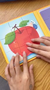 Puzzle Teka-teki Magnetik Besar Booklet Magnetic Quiet Book Busy Book Puzzle 3 in 1 Dengan 5 Step Variasi Mainan edukasi anak Hadiah Natal