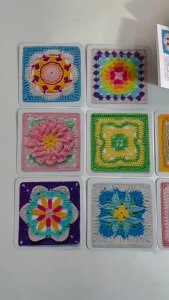 The Granny Square Card Deck 50PCS DIY Handmade Knitting Crochet Pattern For Adults Beginners