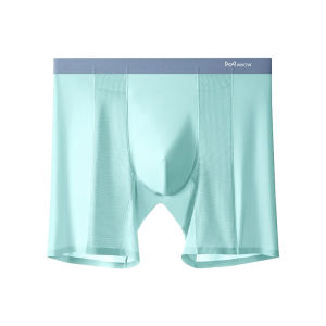 Miiow | Ice Silk Breathable Boxer Shorts For Men Youth Loose Fit Comfortable Flat Angle Briefs Antibacterial Sport Style Underwear