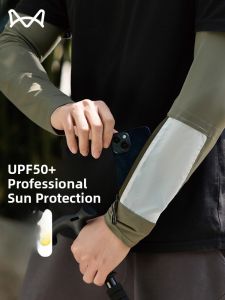 MiiOW | Mens Ice Silk Sleeve Covers Lightweight Outdoor Sports Bicycle UV Protection Arm Covers Summer Thin Model MiiOW Cat Person