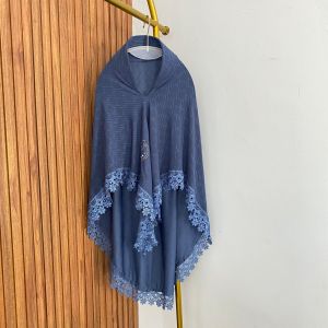 Hijab Instan Renda Mewah Jersey Jaguar/Khimar Renda Harian Pet Antem Riani
