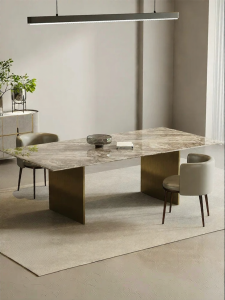 Imported Natural High-end Italian Minimalist Luxe Dining Table