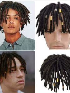 Dreadlocks Wig Set Hair Extensions Pieces Cool Mens Hairstyles Fashion African Braid Lightweight Breathable Foreigners Daily