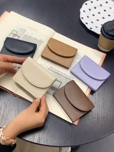 Korean Simple Solid Color Coin and Card Wallet Purse