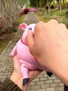 หมูยืด สกุชชี่ ของเล่นยืดได้ Piggy Squeeze Toy ของเล่นบีบอัด ผ้าพันคอ รูปหมูจําลอง คลายความเครียด ของเล่นบีบนู่ม