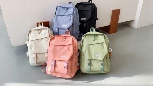 SL Tas Ransel Sekolah Cewek Tanpa gantungan Karakter Import Korean Fashion Kekinian Backpack Kampus /Kuliah W01