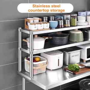 LOADNIX Premium Quality Stainless Steel Commercial Console Table Gas Stove Holder Kitchen Work Table Multifunctional Combination Shelves