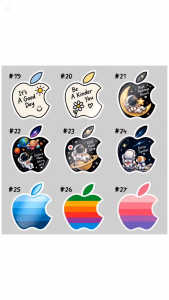 Apple Shape UV DTF Sticker | Cute Waterproof Sticker for Tumbler Water Bottle Laptop Phone Case Tablet Luggage | 5x6cm