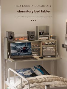 Dormitory Fantastic Computer Desk on Bed Small Table Upper Bunk Foldable Table Suspended Study Table Bedroom Bean Bag Computer Desk