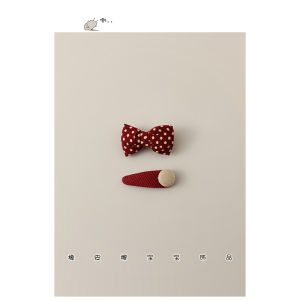 New Year Baby Hair Clips No Damage Butterfly Knot Headwear Children Red Clip Year End Hair Accessories Girls Hair Cards