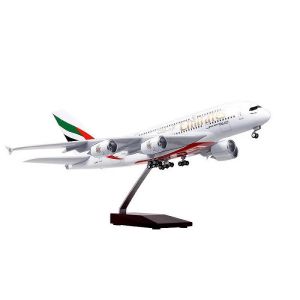 47cm 1/160 Scale Model Aircraft A380 Emirates Airways Diecast Resin Airplane Toy Airline Collection Display Decoration Gifts Fan