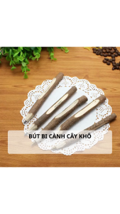 Colorlady - Bút bi gỗ tự nhiên DIY log đầu bút bi retro Bút Cành Cây Khô Nhánh Gỗ Tự Nhiên Độc Lạ Phong Cách Vintage
