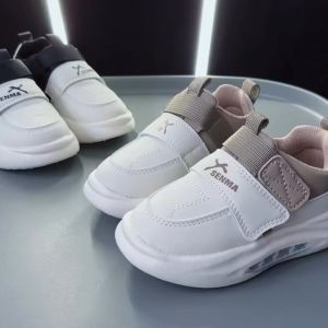【On Hand】 Korean Shoes For Kids Boys Rubber Shoes White Baby Shoes Fashion Sneakers 1 To 6 Years Old