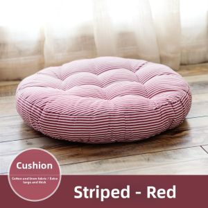Thickened Imitated Linen Round Cushion