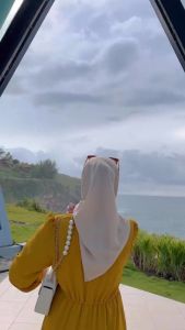 Siska midi dress bahan crinkle / Tali Belakang / size M L XL XXL XXXL