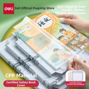 deli | Segmented Transparent Frosted Thicker Non-toxic Waterproof Book Cover 16K