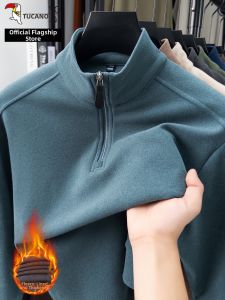 TUCANO | Mens Warm Thickened Hoodie Zipper Half High Collar