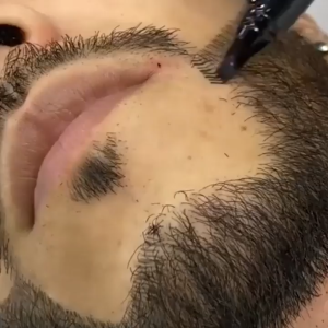 Beard Pen Filler with Brush Kit – Waterproof Long Lasting Color Mustache & Beard Shaping Tool Eyebrow & Hair Touch-Up Pencil