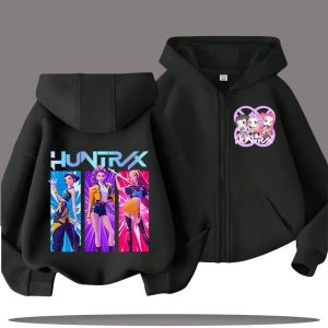 Hasbro | Funny Zip Up Sweatshirts Kpop Demon Hun ters Hoodie Children Clothes Kids Girl Boy Sweatshirt Zipper Hoody Baby Casual Top