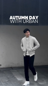 URBAN Áo Khoác Gió Nam URBAN Cổ Bomber NO. 2112 Vải Dệt Hiệu Ứng Nổi Chần Bông Dày Dặn Mềm Mịn Ấm Áp Giữ Nhiệt Tốt Slimfit & Elegant