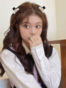 Black Pearl Flower Princess Side Comb Simple Sweet Female Hair Clip Stylish Korean Fashion Accessory Fresh Outlined Fresh Summer