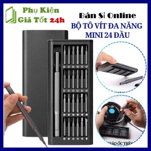 Bộ Tô Vít Mini Đa Năng 24 Đầu Cao Cấp - Bộ Tua Vít 25 in 1 Sửa Chữa Điện Thoại Sửa Đồ Gia Dụng Bằng Thép Không Gỉ - Tô Vít Đa Năng Nhiều Đầu Đa Năng- Vặn Ốc Vít Đủ Loại