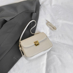 กระเป๋าสะพายข้าง PU หนังนิ่ม ทรงสี่เหลี่ยมเล็ก แฟชั่น ปิดด้วยแม่เหล็ก สีสันสดใส กระเป๋าสะพายข้างสำหรับผู้หญิง กระเป๋าสะพายไหล่ข้างเดียว ขนาดเล็ก 2024 กระเป๋าสะพายข้างสุดเทรนด์