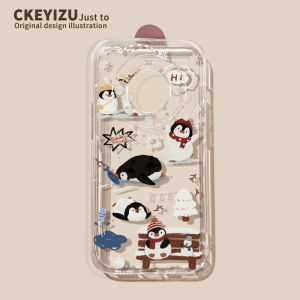 Transparent Silicone Phone Case for Huawei Mate60 Pro: Full Cover Protection & Cute Penguin Design
