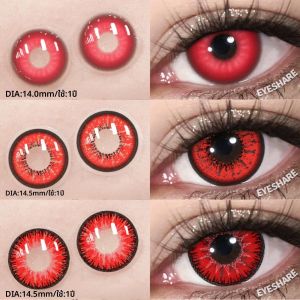 คอนแทคเลนส์สีฮาโลวีน EYESHARE สำหรับคอสเพลย์ แต่งตาแดง น้ำเงิน ชมพู ลายอนิเมะ สำหรับงานปาร์ตี้ สีเขียว เพิ่มความสวยงาม