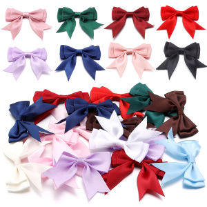 10Pcs Satin Ribbon Bows Multicolor Double Layer Bowknots For DIY Headwear Clothing Gift Wedding Party Crafts Decoration Findings