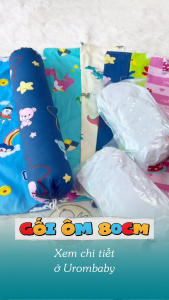 [HỎA TỐC] Gối ôm cho bé 2-10 tuổi cotton TLPrint 80cm hoạt hình ngủ ngon giảm giật mình