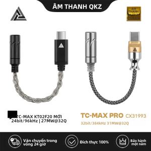 QKZ TC-MAX Pro HiFi DAC USB Loại C Đến 3.5mm Bộ Khuếch Đại Tai Nghe Bộ Giải Mã Âm Thanh CX31993 Chip IEM AMP Điện Thoại Di Động