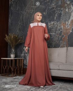 SUHITA DRESS COUPLE By Nadheera luxury gamis dress muslim wanita rayon premium polos simpel elegan kekinian gamis wudhu friendly fashion muslimah simpel terbaru