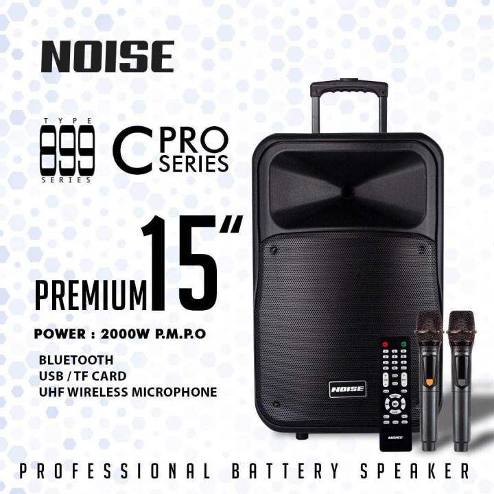 Speaker Portable Wireless Noise 899 C Premium 15 Original 15 inch