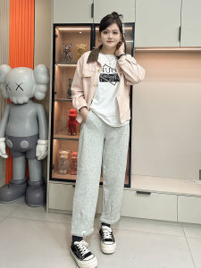 Quần Dài Thường Ngày Cạp Cao Co Giãn Thời Trang Mềm Mại Rộng Rãi Phong Cách Harajuku Dành Cho Nữ Quần Dài Mùa Xuân 2025