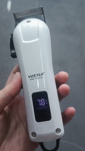 HIENA HYN-256 Professional Hair Clipper for Men | Rechargeable Cordless Hair Trimmer | 1500mAh Battery LED Display Low Noise Barber Machine