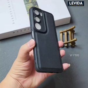 Softcase Leather Pro Macaron Black Vivo Y19S