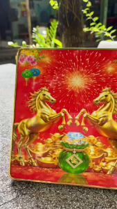 Lịch gỗ để bàn laminate 365 ngày bìa gỗ 20x30cm gắn bloc 10.5x14.5cm