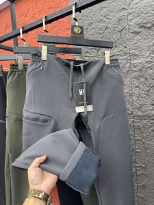 Svip 3K plus Thickened Fleece Lined Outdoor Mens Straight Leg Pants Warm Comfortable Slim Fit Windproof Casual Trousers