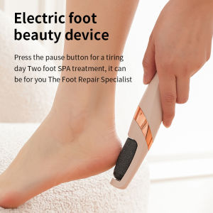 Electric Foot Scrubber Portable and Easy to Carry USB Rechargeable Removes Dead Skin and Scrubs Feet Replaceable Coarse and Fine Grinding Heads Easily Creates Smooth Feet Aids Personal Hygiene Care